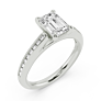 Zara Emerald Cut Lab-Grown Diamond Ring - Side View - Vowmira lab-grown diamond jewelry