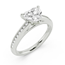 Zara Heart Cut Lab-Grown Diamond Ring - Side View
