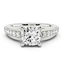 Carnation Cushion Cut Lab-Grown Diamond Ring - Side View