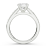 Carnation Cushion Cut Lab-Grown Diamond Ring - Detail View - Vowmira lab-grown diamond jewelry