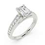 Carnation Emerald Cut Lab-Grown Diamond Ring - View 2