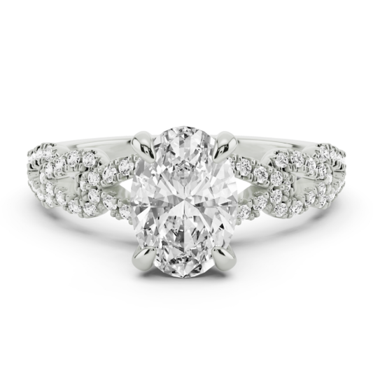 Bella Chevron Princess Cut Lab-Grown Diamond Ring - Main View - Vowmira lab-grown diamond jewelry