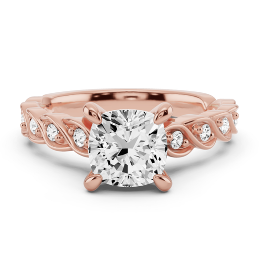 Aviva Cushion Cut Lab-Grown Diamond Ring - Main View - Vowmira lab-grown diamond jewelry