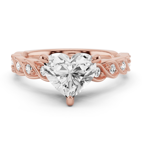 Aviva Heart Cut Lab-Grown Diamond Ring - Main View - Vowmira lab-grown diamond jewelry