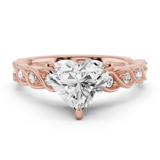 Aviva Heart Cut Lab-Grown Diamond Ring - Main View - Vowmira lab-grown diamond jewelry