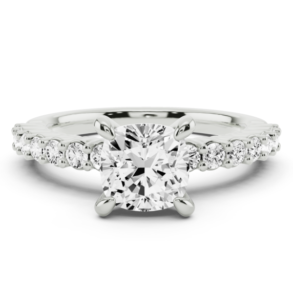 Alessia Cushion Cut Lab-Grown Diamond Ring - Main View - Vowmira lab-grown diamond jewelry