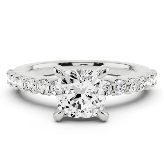 Alessia Cushion Cut Lab-Grown Diamond Ring - Main View - Vowmira lab-grown diamond jewelry