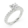 Alessia Cushion Cut Lab-Grown Diamond Ring - Side View