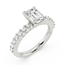 Alessia Emerald Cut Lab-Grown Diamond Ring - View 2