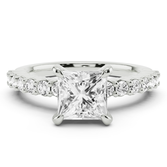 Alessia Princess Cut Lab-Grown Diamond Ring - Main View - Vowmira lab-grown diamond jewelry