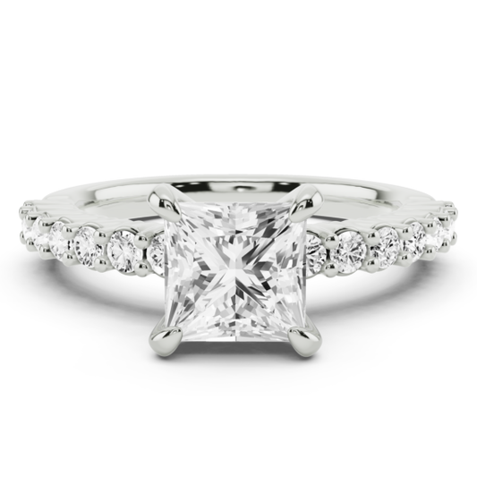Alessia Princess Cut Lab-Grown Diamond Ring - Main View - Vowmira lab-grown diamond jewelry