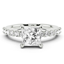 Alessia Princess Cut Lab-Grown Diamond Ring - Side View - Vowmira lab-grown diamond jewelry