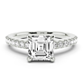 Renata Asscher Cut Lab-Grown Diamond Ring - Side View - Vowmira lab-grown diamond jewelry