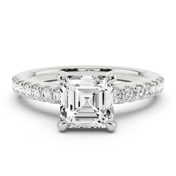 Renata Asscher Cut Lab-Grown Diamond Ring - Main View
