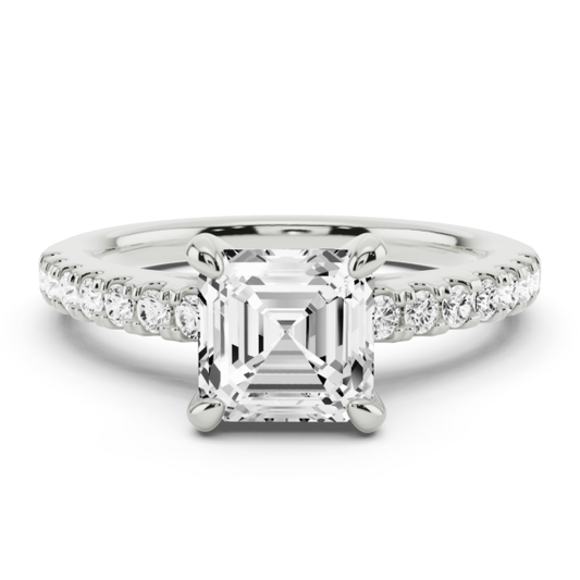 Renata Asscher Cut Lab-Grown Diamond Ring - Main View - Vowmira lab-grown diamond jewelry