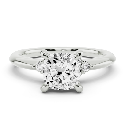 Geniva Cushion Cut Lab-Grown Diamond Ring - Main View - Vowmira lab-grown diamond jewelry