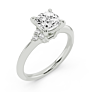 Geniva Cushion Cut Lab-Grown Diamond Ring - Side View - Vowmira lab-grown diamond jewelry