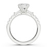 Ariana Baguette Cushion Cut Lab-Grown Diamond Ring - Side View - Vowmira lab-grown diamond jewelry