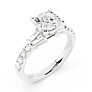 Ariana Baguette Cushion Cut Lab-Grown Diamond Ring - Detail View - Vowmira lab-grown diamond jewelry