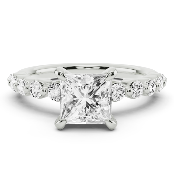Fleur Princess Cut Lab-Grown Diamond Ring - Main View - Vowmira lab-grown diamond jewelry