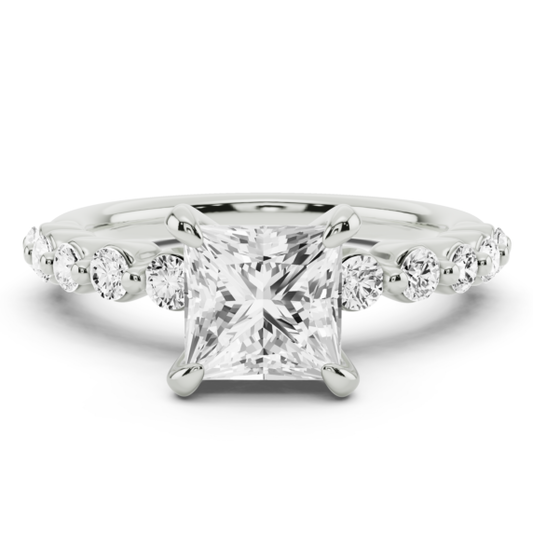 Fleur Princess Cut Lab-Grown Diamond Ring - Main View - Vowmira lab-grown diamond jewelry
