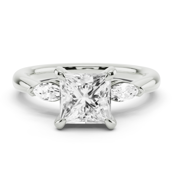 Stellamarquise Princess Cut Lab-Grown Diamond Ring - Main View - Vowmira lab-grown diamond jewelry