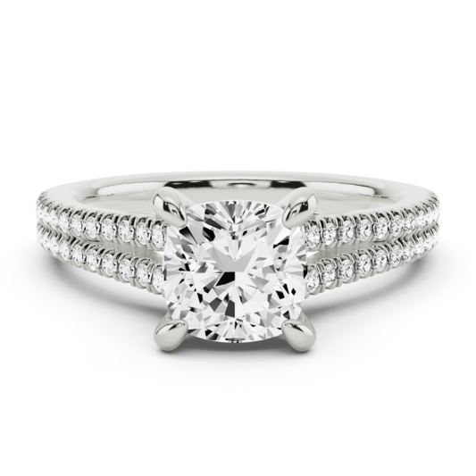 Juliette Cushion Cut Lab-Grown Diamond Ring - Main View - Vowmira lab-grown diamond jewelry