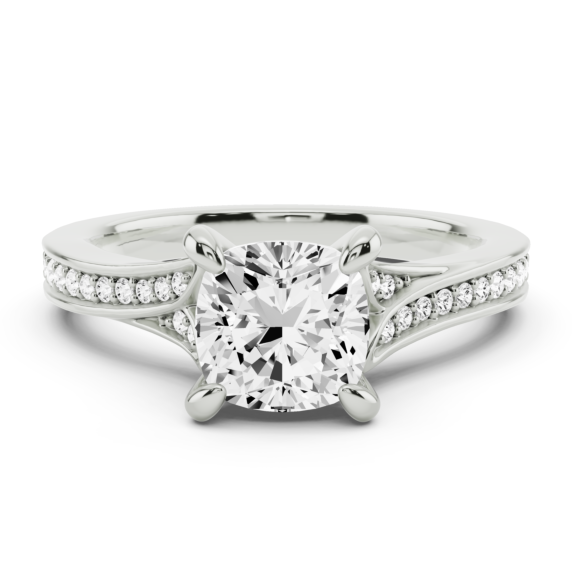 Gemma Cushion Cut Lab-Grown Diamond Ring - Main View - Vowmira lab-grown diamond jewelry