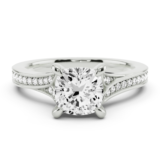 Gemma Cushion Cut Lab-Grown Diamond Ring - Main View - Vowmira lab-grown diamond jewelry