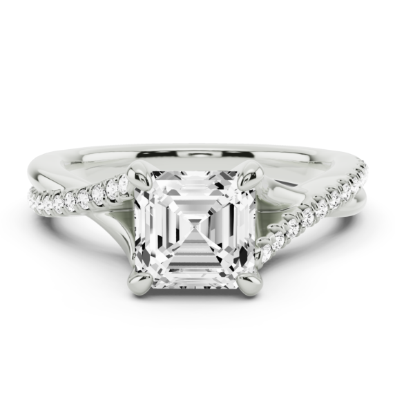 Ella Twist Lab-Grown Diamond Ring - Main View - Vowmira lab-grown diamond jewelry