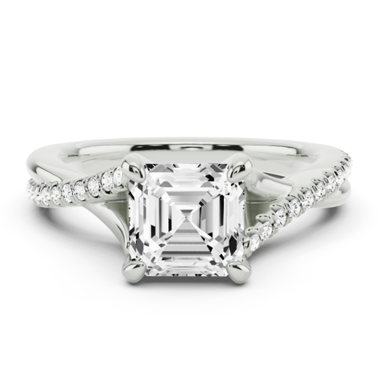 Ella Twist Lab-Grown Diamond Ring - Main View - Vowmira lab-grown diamond jewelry