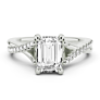 Ella Twist Emerald Cut Lab-Grown Diamond Ring - Side View