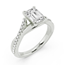 Ella Twist Emerald Cut Lab-Grown Diamond Ring - View 2 - Vowmira lab-grown diamond jewelry