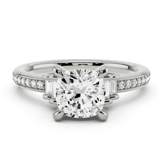 Giada Cushion Cut Lab-Grown Diamond Ring - Main View - Vowmira lab-grown diamond jewelry