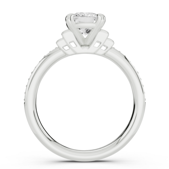 Giada Cushion Cut Lab-Grown Diamond Ring - Detail View - Vowmira lab-grown diamond jewelry