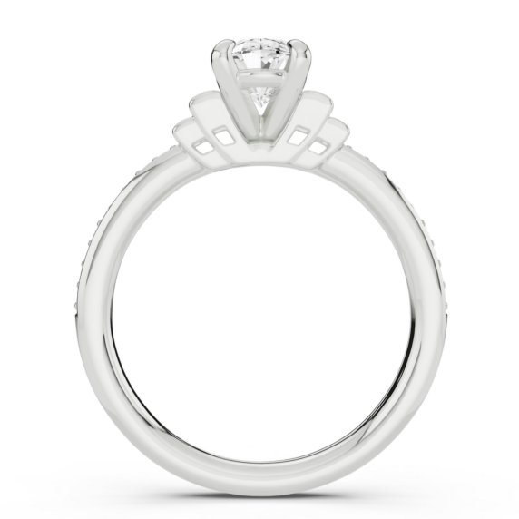 Giada Oval Lab-Grown Diamond Ring - Detail View