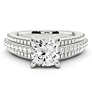 St.Moritz Cushion Cut Lab-Grown Diamond Ring - Side View - Vowmira lab-grown diamond jewelry