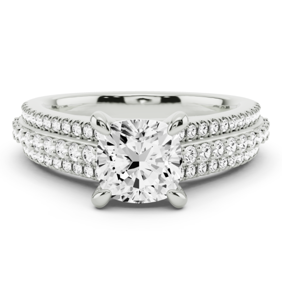 St.Moritz Cushion Cut Lab-Grown Diamond Ring - Main View