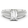 St.Moritz Emerald Cut Lab-Grown Diamond Ring - Detail View - Vowmira lab-grown diamond jewelry