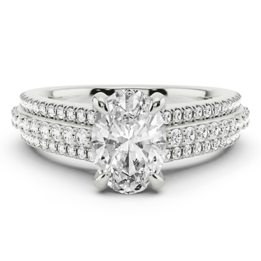 St.Moritz Oval Lab-Grown Diamond Ring - Main View - Vowmira lab-grown diamond jewelry