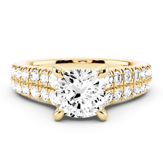 Munich Cushion Cut Lab-Grown Diamond Ring - Main View - Vowmira lab-grown diamond jewelry