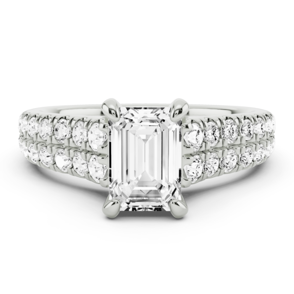 Munich Emerald Cut Lab-Grown Diamond Ring - Main View