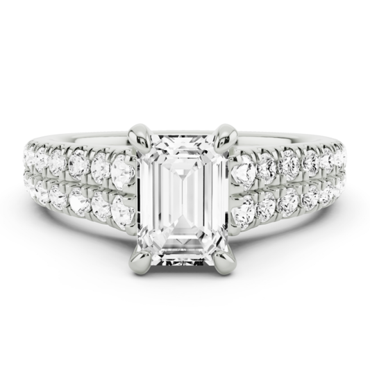 Munich Emerald Cut Lab-Grown Diamond Ring - Main View - Vowmira lab-grown diamond jewelry