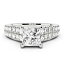 Munich Princess Cut Lab-Grown Diamond Ring - Side View - Vowmira lab-grown diamond jewelry