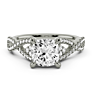 Salzburg Cushion Cut Lab-Grown Diamond Ring - Side View - Vowmira lab-grown diamond jewelry