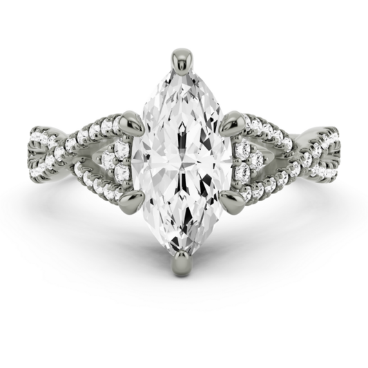 Salzburg Marquise Cut Lab-Grown Diamond Ring - Main View - Vowmira lab-grown diamond jewelry