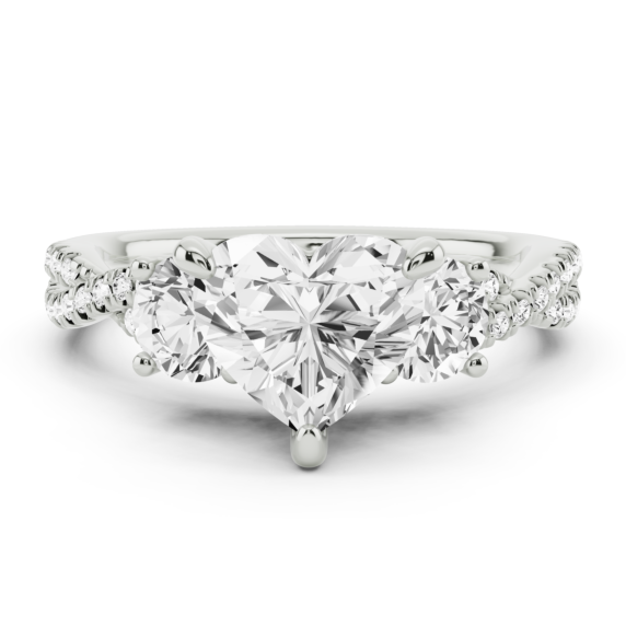 Loretta Heart Cut Lab-Grown Diamond Ring - Main View - Vowmira lab-grown diamond jewelry