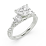Loretta Heart Cut Lab-Grown Diamond Ring - Side View - Vowmira lab-grown diamond jewelry