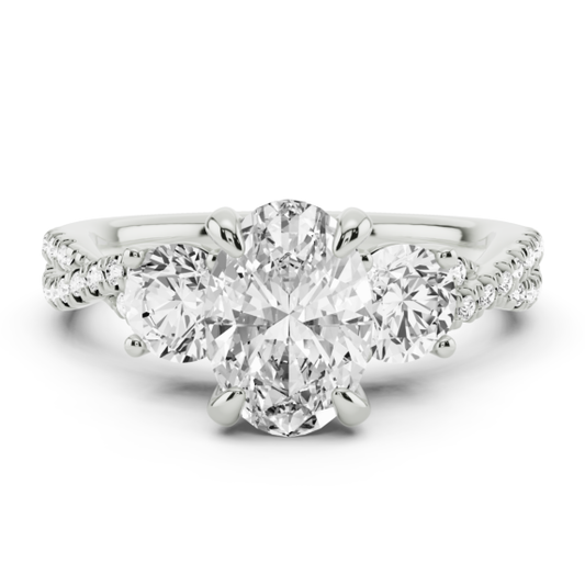 Loretta Oval Lab-Grown Diamond Ring - Main View - Vowmira lab-grown diamond jewelry