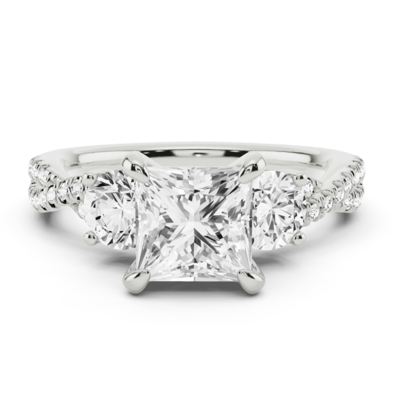Loretta Princess Cut Lab-Grown Diamond Ring - Main View - Vowmira lab-grown diamond jewelry